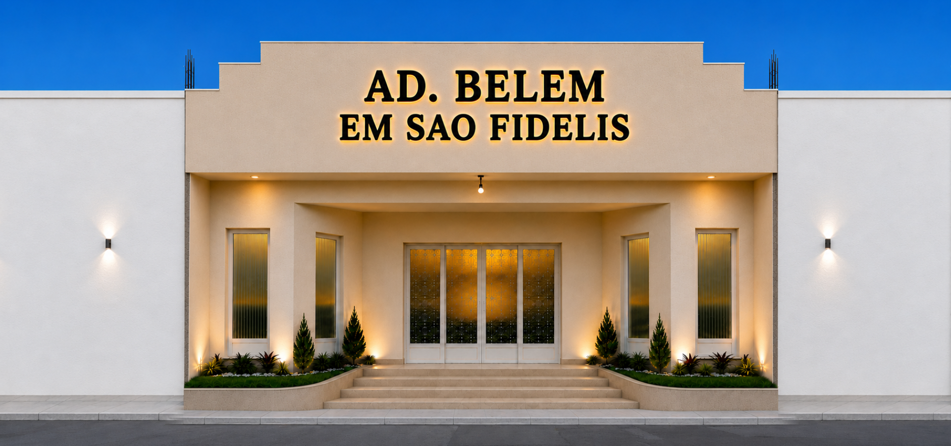 Fachada da Assembleia de Deus Belem em São Fidélis